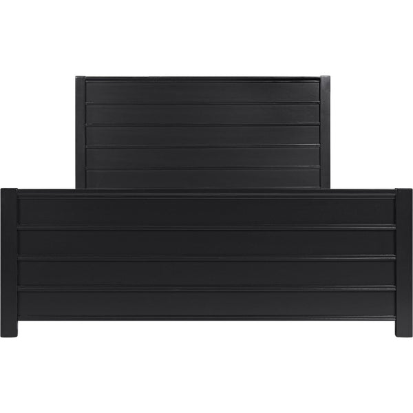 HomeRoots Black Solid Wood Bed Frame - Modern Design with Durable Pine Construction for a Stylish Bedroom Retreat Black Queen 523644