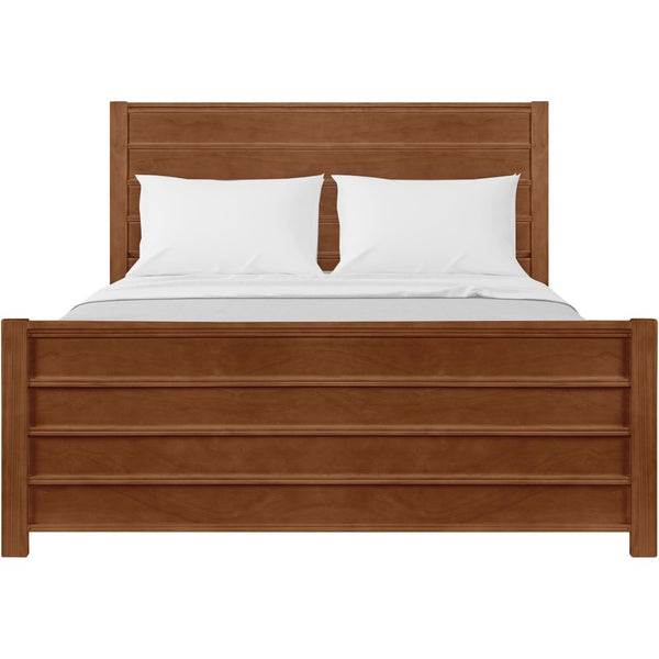 HomeRoots Brown Shiplap-Texture Solid Wood Queen Bed Frame - Rustic Charm, Durable Craftsmanship & Easy Setup 523648