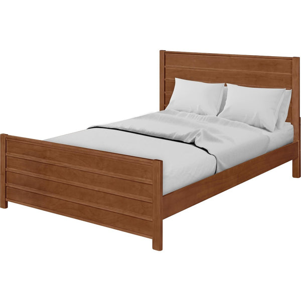 HomeRoots Brown Shiplap Texture King Bed Frame - Solid Pine Wood, Rustic Charm, Durable Slat Support & Style 523649