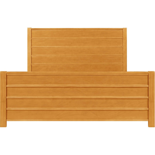 HomeRoots Black Solid Wood Bed Frame - Modern Design with Durable Pine Construction for a Stylish Bedroom Retreat Oak Queen 523650
