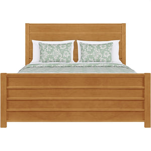 HomeRoots Black Solid Wood Bed Frame - Modern Design with Durable Pine Construction for a Stylish Bedroom Retreat Oak King 523651