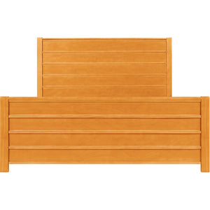 HomeRoots Black Solid Wood Bed Frame - Modern Design with Durable Pine Construction for a Stylish Bedroom Retreat Cherry Queen 523652