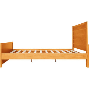 HomeRoots Black Solid Wood Bed Frame - Modern Design with Durable Pine Construction for a Stylish Bedroom Retreat Cherry Queen 523652
