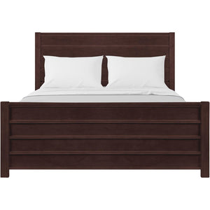 HomeRoots Brown Shiplap King Bed Frame – Rustic Solid Wood Design with Sturdy Slats for Lasting Comfort & Style 523655