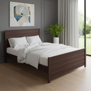 HomeRoots Brown Shiplap King Bed Frame – Rustic Solid Wood Design with Sturdy Slats for Lasting Comfort & Style 523655