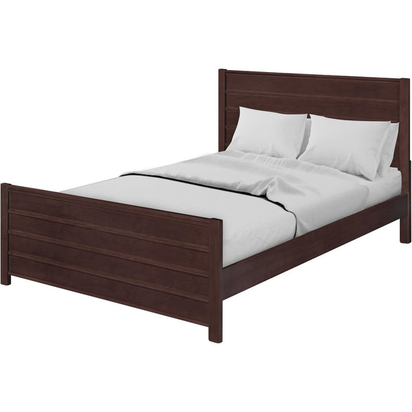 HomeRoots Brown Shiplap King Bed Frame – Rustic Solid Wood Design with Sturdy Slats for Lasting Comfort & Style 523655