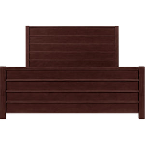 HomeRoots Brown Shiplap King Bed Frame – Rustic Solid Wood Design with Sturdy Slats for Lasting Comfort & Style 523655