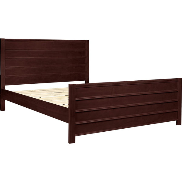 HomeRoots Brown Shiplap King Bed Frame – Rustic Solid Wood Design with Sturdy Slats for Lasting Comfort & Style 523655