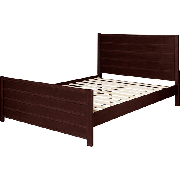 HomeRoots Brown Shiplap King Bed Frame – Rustic Solid Wood Design with Sturdy Slats for Lasting Comfort & Style 523655