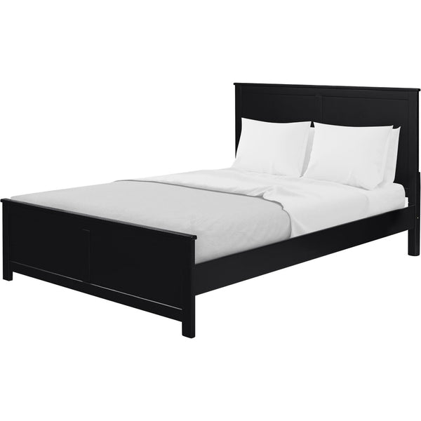 HomeRoots Black Solid Wood King Bed Frame - Elegant & Durable Pine Design for Timeless Bedroom Style & Comfort 523657