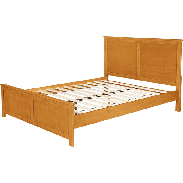 Homeroots Brown Solid Wood Queen Bed Frame – Stylish, Durable Design For A Luxurious Sleep Oasis In Your Home Oak Wood 523662