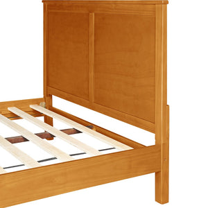 Homeroots Brown Solid Wood Queen Bed Frame – Stylish, Durable Design For A Luxurious Sleep Oasis In Your Home Oak Wood 523662
