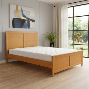 HomeRoots Brown Solid Wood King Bed Frame - Elegant Design with Sturdy Support & Unique Natural Character 523663