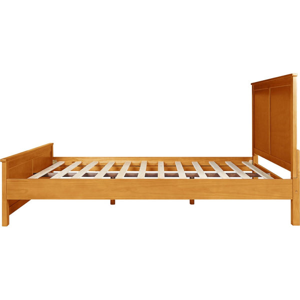 HomeRoots Brown Solid Wood King Bed Frame - Elegant Design with Sturdy Support & Unique Natural Character 523663