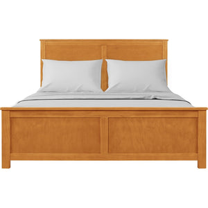 HomeRoots Brown Solid Wood Bed Frame - Modern Design with Durable Pine, 12 Slats, Under-Bed Storage, 800 lb Capacity Cherry King 523665