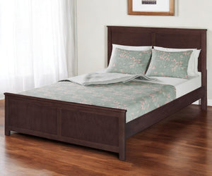 Homeroots Brown Solid Wood Queen Bed Frame – Stylish, Durable Design For A Luxurious Sleep Oasis In Your Home Espresso Wood 523666