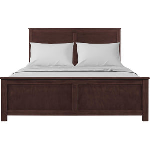 HomeRoots Brown Solid Wood Bed Frame - Modern Design with Durable Pine, 12 Slats, Under-Bed Storage, 800 lb Capacity Espresso King 523667