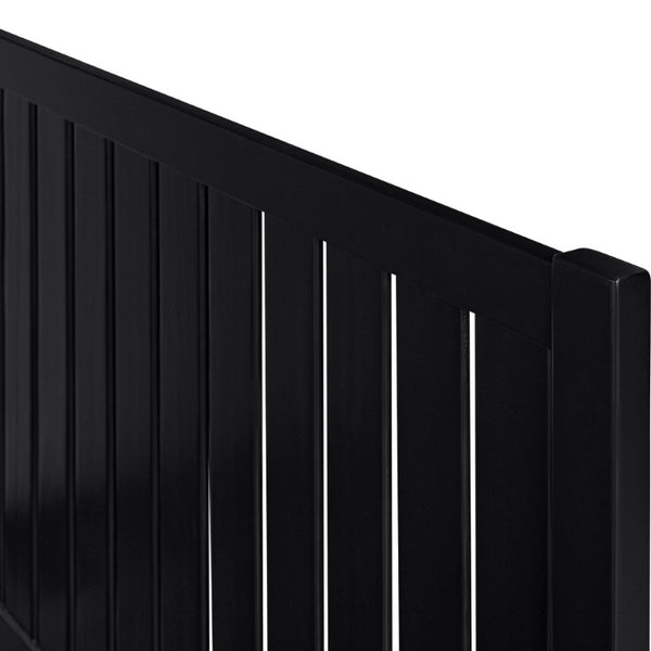 Three Piece Solid Wood Bedroom Furniture Collection in Bold Matte Black Finish