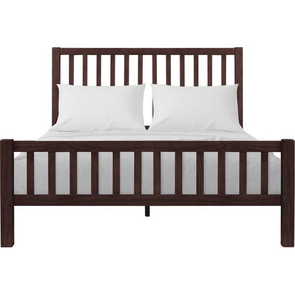 HomeRoots Brown Solid Wood Queen Bed Frame with Slat-Back Design & Storage Drawers for Stylish Bedrooms 523690