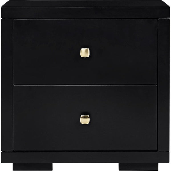 Three Piece Solid Wood Bedroom Furniture Set in Bold Black for Modern Homes