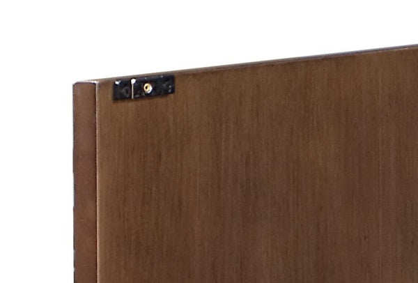 English Elm Diya Forged Bronze Console Cabinet with Espresso Finish, 3D Geometric Facade, Jewelry Tray & Storage B2726P285783