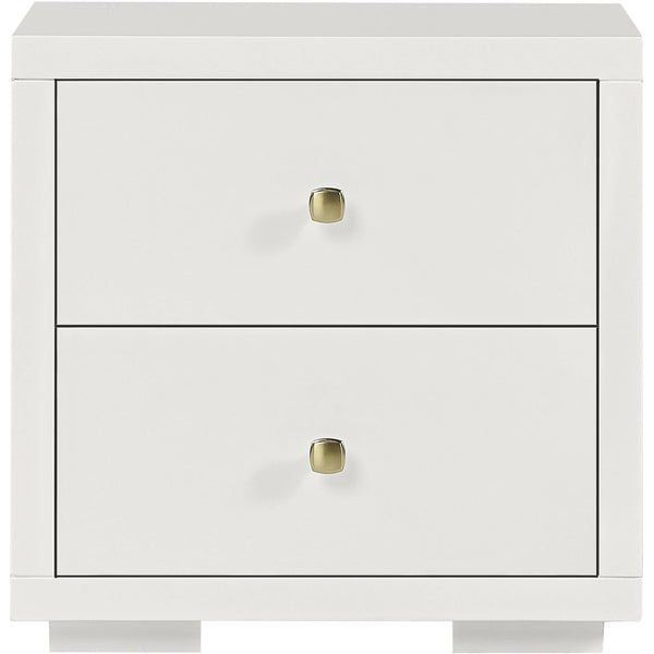 HomeRoots White Solid Wood King Bed Frame with Storage Drawers - Elegant Design, Durable Pine Construction 523707