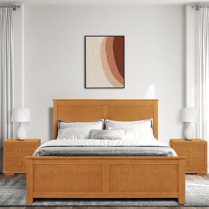 HomeRoots Brown Solid Wood King Bed Frame with Built-In Storage Drawers for Rustic Style & Comfort 523711