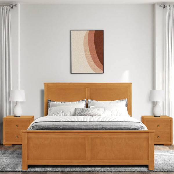 HomeRoots Brown Solid Wood King Bed Frame with Built-In Storage Drawers for Rustic Style & Comfort 523711