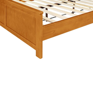 HomeRoots Brown Solid Wood King Bed Frame with Built-In Storage Drawers for Rustic Style & Comfort 523711
