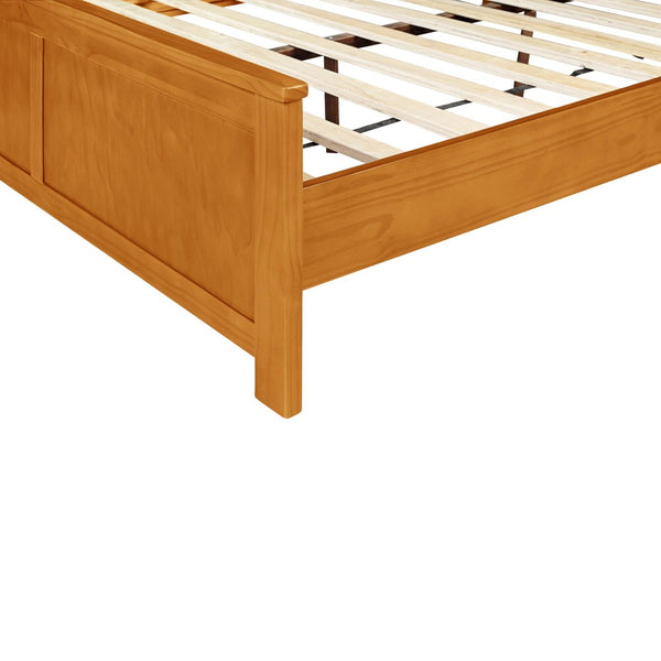 HomeRoots Brown Solid Wood King Bed Frame with Built-In Storage Drawers for Rustic Style & Comfort 523711