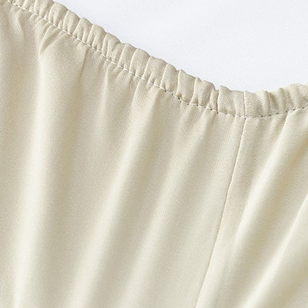 HomeRoots Six Piece Ivory Tencel Lyocell King Sheet Set - Luxuriously Soft, Breathable, and Easy Care for Sleep Bliss 523870