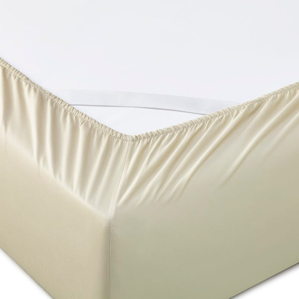 HomeRoots Six Piece Ivory Tencel Lyocell King Sheet Set - Luxuriously Soft, Breathable, and Easy Care for Sleep Bliss 523870