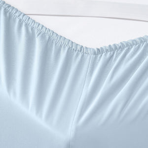 HomeRoots Six-Piece Powder Blue Tencel Lyocell King Sheet Set - Luxuriously Soft, Wrinkle-Resistant Comfort! 523871