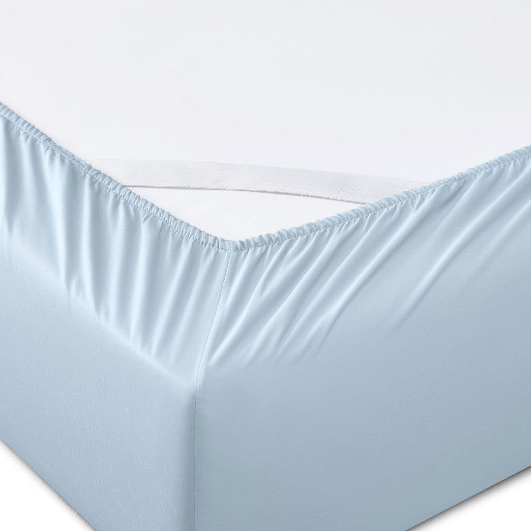 Six-Piece Powder Blue Tencel Lyocell King Sheet Set - Luxuriously Soft, Wrinkle-Resistant Comfort!