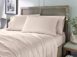 HomeRoots Six Luxurious Blush Tencel Lyocell King Sheet Set – Soft, Wrinkle-Resistant & Breathable Comfort! 523872