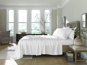 HomeRoots Six Piece White Tencel Lyocell Queen Sheet Set - Soft, Breathable, Wrinkle-Resistant Bedding Essentials 523873