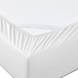 HomeRoots Six Piece White Tencel Lyocell Queen Sheet Set - Soft, Breathable, Wrinkle-Resistant Bedding Essentials 523873