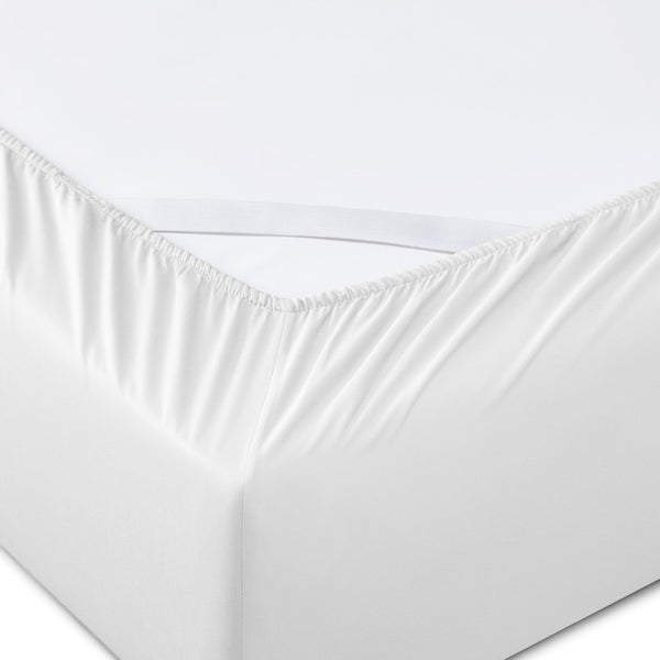 HomeRoots Six Piece White Tencel Lyocell Queen Sheet Set - Soft, Breathable, Wrinkle-Resistant Bedding Essentials 523873