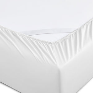 HomeRoots Six Piece White Tencel Lyocell Queen Sheet Set - Soft, Breathable, Wrinkle-Resistant Bedding Essentials 523873