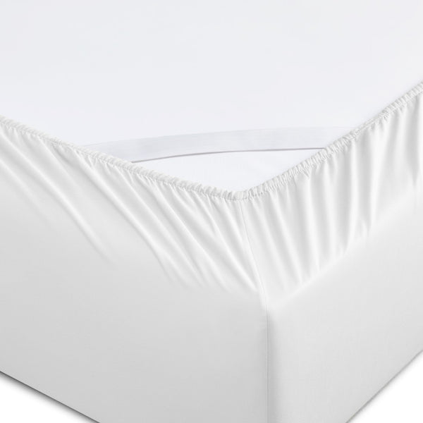 HomeRoots Six Piece White Tencel Lyocell Queen Sheet Set - Soft, Breathable, Wrinkle-Resistant Bedding Essentials 523873