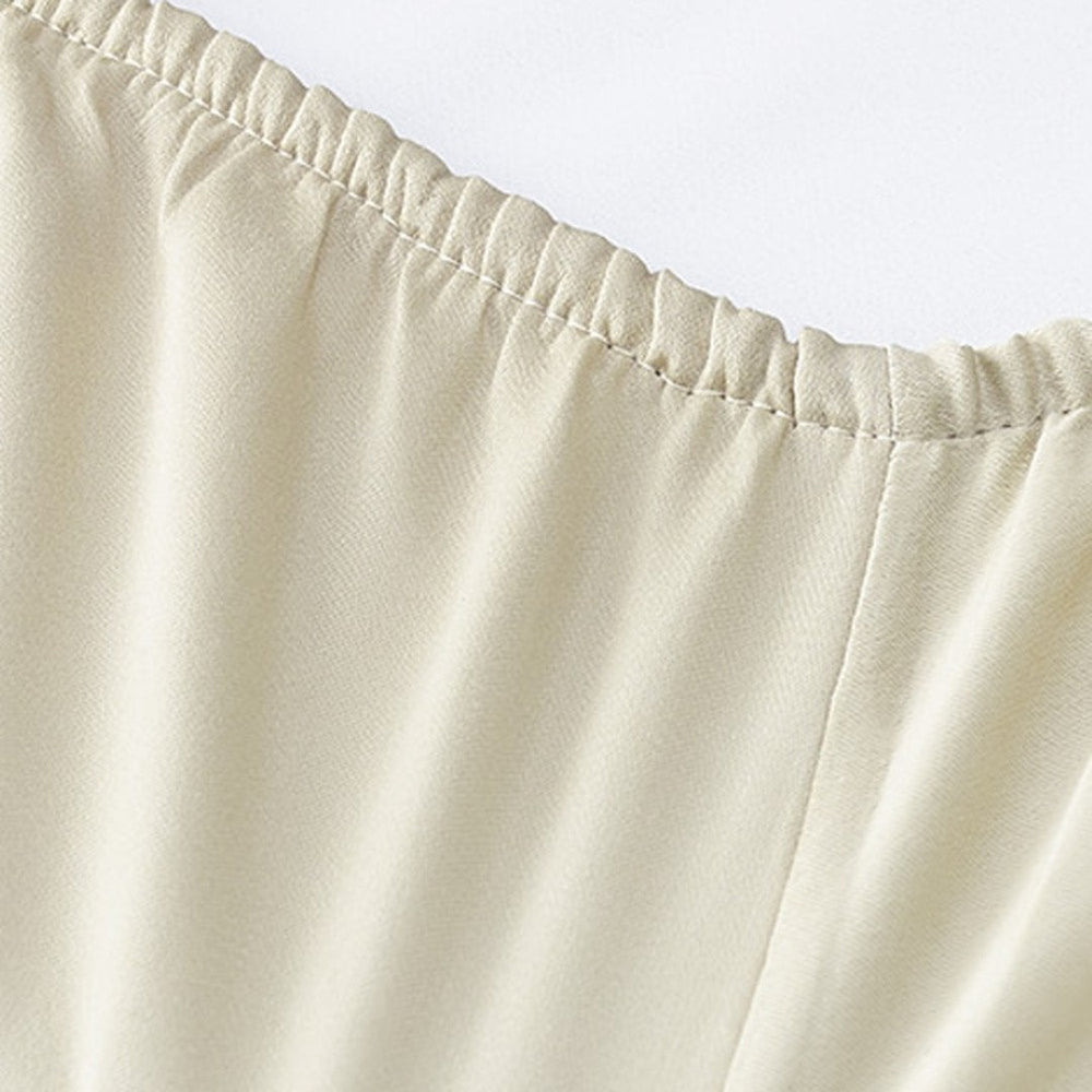 HomeRoots Six Piece Ivory Tencel Lyocell Queen Sheet Set - Luxurious, Soft, Wrinkle-Resistant Bedding for Comfort 523874