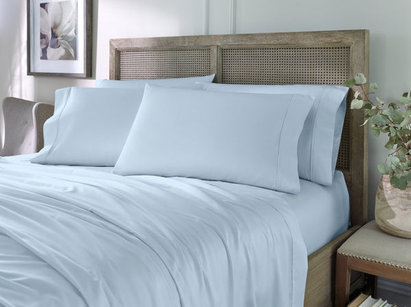 HomeRoots Six Piece Powder Blue Tencel Lyocell Sheet Set - Luxurious Comfort, Wrinkle-Resistant & Durable Quality 523875