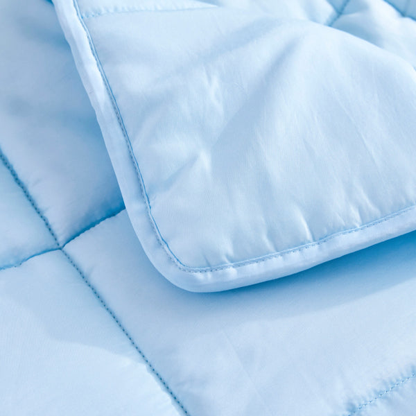 Homeroots 48" X 72" Blue Quilted 12 Pound Weighted Cooling Blanket  Polyester 523903