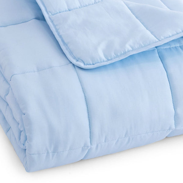 Homeroots 48" X 72" Blue Quilted 12 Pound Weighted Cooling Blanket  Polyester 523903