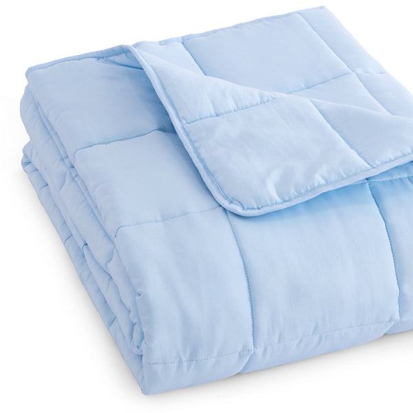 Homeroots 48" X 72" Blue Quilted 12 Pound Weighted Cooling Blanket  Polyester 523903