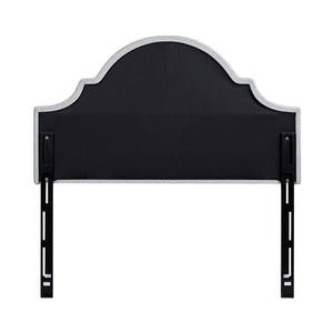 English Elm Catherine Queen Upholstered Headboard Woven Polyester Tailored Boutique Bedroom Style B2719P238660