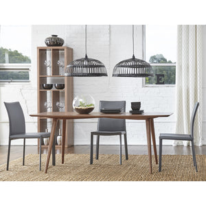 Homeroots Set Of Two Gray Upholstered Leather Dining Side Chairs  Metal 523966