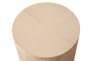 Homeroots 18" Natural Solid Wood Round End Table   523982