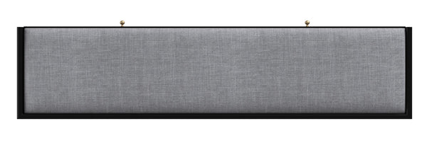 Homeroots 59" Gray And Black Fabric Upholstered Storage Bench With Drawers  Solid Wood 523986