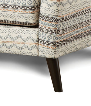 English Elm Transitional High Back Stripe Chair with Rolled Arms for Coastal Comfort and Supportive Seating Appeal Multi 34 L x 36 W x 30 H B2741P376977